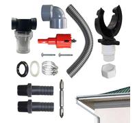 Kit de recogida de agua de lluvia, de recogida de agua de lluvia - Kit | Barril de lluvia, eficiente para canalones, kit de barril para la