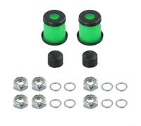 Kit de reconstrucción de camión de monopatín con bujes de goma dura de 90 A, copas pivotantes, tuercas de eje y arandelas para piezas de reparación de absorción de impactos Longboard (verde)