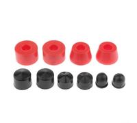 Kit de reconstrucción de camión de monopatín con bujes de poliuretano, arandelas, tazas pivotantes, adecuadas para reparación de patinetas y camiones longboard (rojo A)
