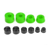 Kit de reconstrucción de camión de monopatín con bujes de poliuretano, arandelas y copas pivotantes, adecuadas para reparación de monopatín y longboard (verde)