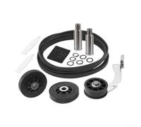 Kit de reconstrucción de secadora de césped con juego de rodillos RB170002 D516792 polea tensora D511255P correa cilíndrica compatible con modelos 1992 y más recientes para restaurar el rendimiento y