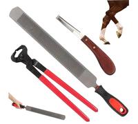 Kit de recortador de pezuña de 3 Piezas/Set de Cabra, Herramientas de herrador de 14 Pulgadas Cuchillo de Acero Profesional de 14 Pulgadas, recortadores de pezuña de Cabra con Mango de plástico, herr