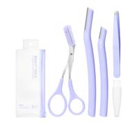 Kit de recorte de cejas - peine de tijeras portátiles, accesorio de aseo, herramienta de belleza de precisión a prueba de óxido | Cotador de cejas para hombres Mujeres cubierta protectora de depilació