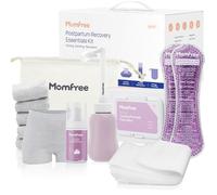 Kit de recuperación posparto Essentials. Juego de 13 piezas de recuperación para mamá. Botella peri invertida | Ropa interior desechable XL | Almohadillas relajantes | Espuma curativa perineal | Bolsa