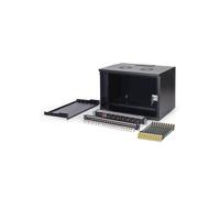 Kit de Red 19" - DIGITUS - Soho Pro - Armario 7U - Panel de 24 Puertos - Cables Cat 6A - Negro
