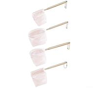 Kit de red de camarones de 4 unidades para acuarios con mango de alcance extendido de hasta 40 cm para un control eficaz de los desechos
