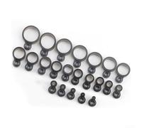 Kit de reemplazo de anillo de ojo para caña de pescar, guías prácticas de silicona para actividades de pesca al aire libre (22 unidades, negro)