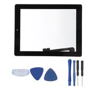 Kit de reemplazo de cristal digitalizador para iPad4, pantalla táctil, panel frontal con botón de inicio y soporte de cámara, adhesivo