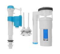 Kit de Reemplazo de Descarga de Inodoro, Válvula ABS, Doble Descarga | Mecanismo de Descarga Roca, Montaje Superior, Botón Cromado, Tubo y Tornillos, para Tanque Interior