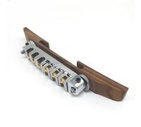 Kit de reemplazo de puente de guitarra Puente De Palisandro Para Guitarra Eléctrica Jazz Puente Con Cojinetes De Bolas Puente De Palisandro Debajo Del Puente(Silver)
