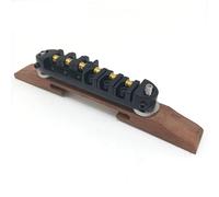 Kit de reemplazo de puente de guitarra Puente De Palisandro Para Guitarra Eléctrica Jazz Puente Con Cojinetes De Bolas Puente De Palisandro Debajo Del Puente(Black)