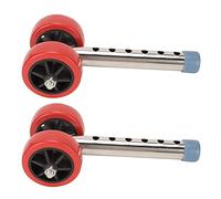 Kit de Reemplazo de Ruedas de Walker de 1 par, Cero de Acero Inoxidable Universal de Servicio Pesado 6 Niveles de Ruedas Walker Ajustables