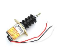 Kit de reemplazo de válvula solenoide de parada de carcasa de acero solenoide de apagado de motor de 12v para tractores de césped y vehículos utilitarios