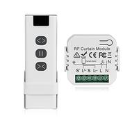 Kit de reequipamiento de mando de persianas por radio, interruptor por radio para persianas, toldos, compuesto de mando a distancia por radiofrecuencia + módulo receptor, alcance de hasta 100m