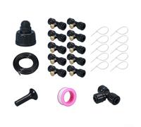 Kit de refrigeración de niebla de longitud personalizable para jardines y patios con opciones de 6 m, 8 m, 10 m, 15 m y tubo de 4/7 PE para un flujo de agua estable (10 m)