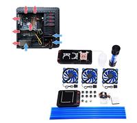Kit de refrigeración por agua para PC DIY, sistemas de refrigeración líquida de CPU que incluyen radiador de 240/120 mm, 3 ventiladores LED, enfriador de CPU, tanque de expansión, bomba silenciosa, 6