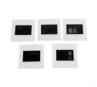 Kit de rejilla de difracción de interferencia de 5 piezas con varias configuraciones de ranura, incluyendo diseños circulares de doble y triple ranura para uso en laboratorio e investigación