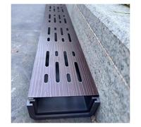 Kit de rejilla de drenaje de zanja resistente, sistema de drenaje de canal de metal en forma de U, canalones de drenaje lineales para una gestión eficaz del agua exterior