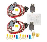 Kit de relé de ventilador de enfriamiento del motor - Relé de 12V sellado, relé de cola corta de alta capacidad | Relé de cola larga del radiador automotriz 40A con sensor de temperatura in