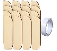 Kit de relleno de mortaja de bisagra de puerta de madera con 8 placas de relleno y 16 piezas de cinta de doble cara para un refuerzo eficaz del marco (C)