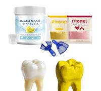 Kit de relleno dental temporal - polvo de yeso de 220 g | Dientes artificiales moldeables Kit de reparación de rellenos dentales | Kit de modelado dental para demostración en el aula y aprendizaje