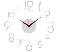 Kit de reloj de pared sin marco 3D con movimiento silencioso y calcomanías de números de bricolaje, diseño ajustable para adaptarse a varios espacios de pared para decoración moderna del hogar