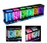 Kit de reloj de tubo brillante retro con música LED RGB para espectro, 38 colores y 14 efectos, 3231 chip preciso de cronometraje, proyecto de montaje electrónico de bricolaje