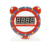 Kit de reloj digital LED para práctica de soldadura electrónica (rojo + carcasa)