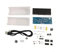 Kit de reloj multifuncional con brillo ajustable y pistas de música, mejora el aprendizaje en educación electrónica (multicolor)