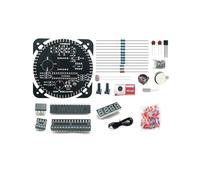 Kit de Reloj para Construir Tu Propio Reloj para Práctica de Soldadura Educativa con Pantalla Sensible A la Luz y Soporte Giratorio