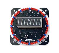Kit de Reloj para Construir Tu Propio Reloj para Práctica de Soldadura Educativa con Pantalla Sensible A la Luz y Soporte Giratorio