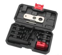 Kit de remachadora neumática eléctrica resistente con múltiples cabezales de conversión M2-M8 M2-M10 para remaches de núcleo y tuerca, funda portátil roja y negra (M3-M10)
