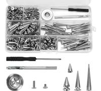 Kit de remache de perno prisionero de aleación de zinc 359 piezas con | Incluye destornillador de perforación y base para la instalación de varios tamaños de remaches en una caja de plástico