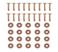Kit de Remaches de Cuero Metálico 10 Juegos para Reparación DIY