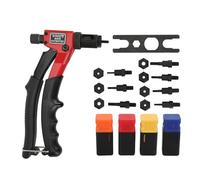 Kit de Remaches Manual, Herramienta de Metal para Tuercas M3 M4 M5 M6, Mango Ergonómico, Alta Dureza y Durabilidad - Cabezas Intercambiables, Fácil Operación, Uso Universal en