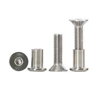 Kit de remaches roscados M6 de acero inoxidable 304, pernos de cabeza hueca hexagonal avellanados, 50 juegos, tuercas de remache ciego Tornillos de fijación(M6*14 [50 sets])