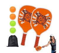 Kit de Remo de Bola Perforada para Principiantes, Juego de Bolas Perforadas Profesional con | Gran área de Raqueta, Accesorios Deportivos para el Campo y sociales