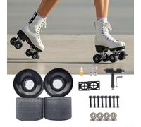Kit de renovación de ruedas de monopatín con ruedas de poliuretano optimizadas para dureza y rodamientos de ajuste preciso para un rendimiento de estilo libre (A)