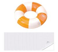 Kit de reparación de 10 Parches inflables autoadhesivos, Parche de reparación de Piscina de TPU Impermeable, Parche de reparación de Vinilo Transparente de 10 x 10 cm para Piscina