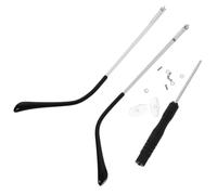 Kit de reparación de 3 pares de accesorios de pierna para anteojos, marco de metal, kit de reparación de acolchado elástico (plateado)