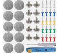 Kit de reparación de 65 piezas para el revestimiento del techo del automóvil, con remaches, pasadores, destornillador y cinta métrica.
