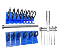 Kit de reparación de abolladuras de coche, extractor de abolladuras de carrocería de alta resistencia, lengüetas de extracción con pegamento, herramientas de extracción azules(Set 2)