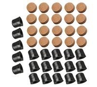 Kit de reparación de almohadillas de goma para trombón y almohadillas de corcho, color negro, válvula de drenaje, alfombrilla de corcho, paquete de 20