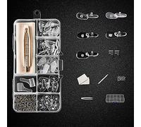 Kit de reparación de almohadillas nasales para gafas de 74 piezas, 30 pares de almohadillas nasales de silicona blanda con cámara de aire, con 40 piezas de microtornillos, destornillador, pinzas,