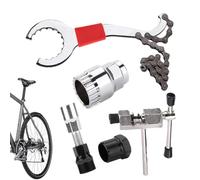 Kit De Reparación De Bicicleta - Kit De Reparación Integrado Para Bicicleta De Carretera,Conjunto De Herramientas Multifunción Para Ciclismo Con Llave De Gancho Para Taller Senderismo Ciudad Parque