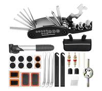 Kit de Reparación de Bicicleta | Kit De Solución De Problemas Portátil - Conjunto De Herramientas De Bicicleta Portátil 20 Piezas | Para Mantenimiento Neumáticos Y Cadena Ciclistas Emergencias Camping