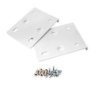 Kit de reparación de bisagras para puerta de cocina, incluye 2 placas y tornillos de fijación, color crema