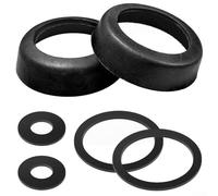Kit de reparación de bomba de presión manual con piezas de repuesto que incluyen cuencos y juntas de cuero para uso DIY (negro)