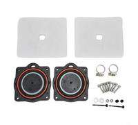 Kit de reparación de bombas de aire para aireador de estanque HP-80-0110 con 2 membranas, 2 filtros, pasador de seguridad, abrazaderas y tornillos para HP80, HP-80-0117, CS103EL, AquaSafe AS500, para
