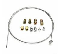 Kit de reparación de cable de embrague del acelerador para cortacésped, rotovator Ride On, línea de control de alambre de acero de 100 cm de repuesto con pezones y tuercas sin soldadura, juego de 8